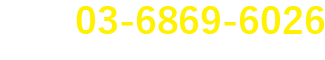 03-6869-6026 / 平日 9:00～17:30 ※年末年始を除く